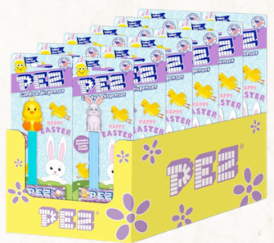 PEZ Easter Bunny & Chicks Ass't Blister, 12ct