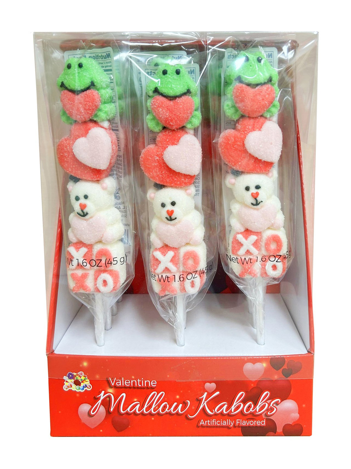 4pc Valentine's Day Heart Marshmallow Kabobs, 12ct