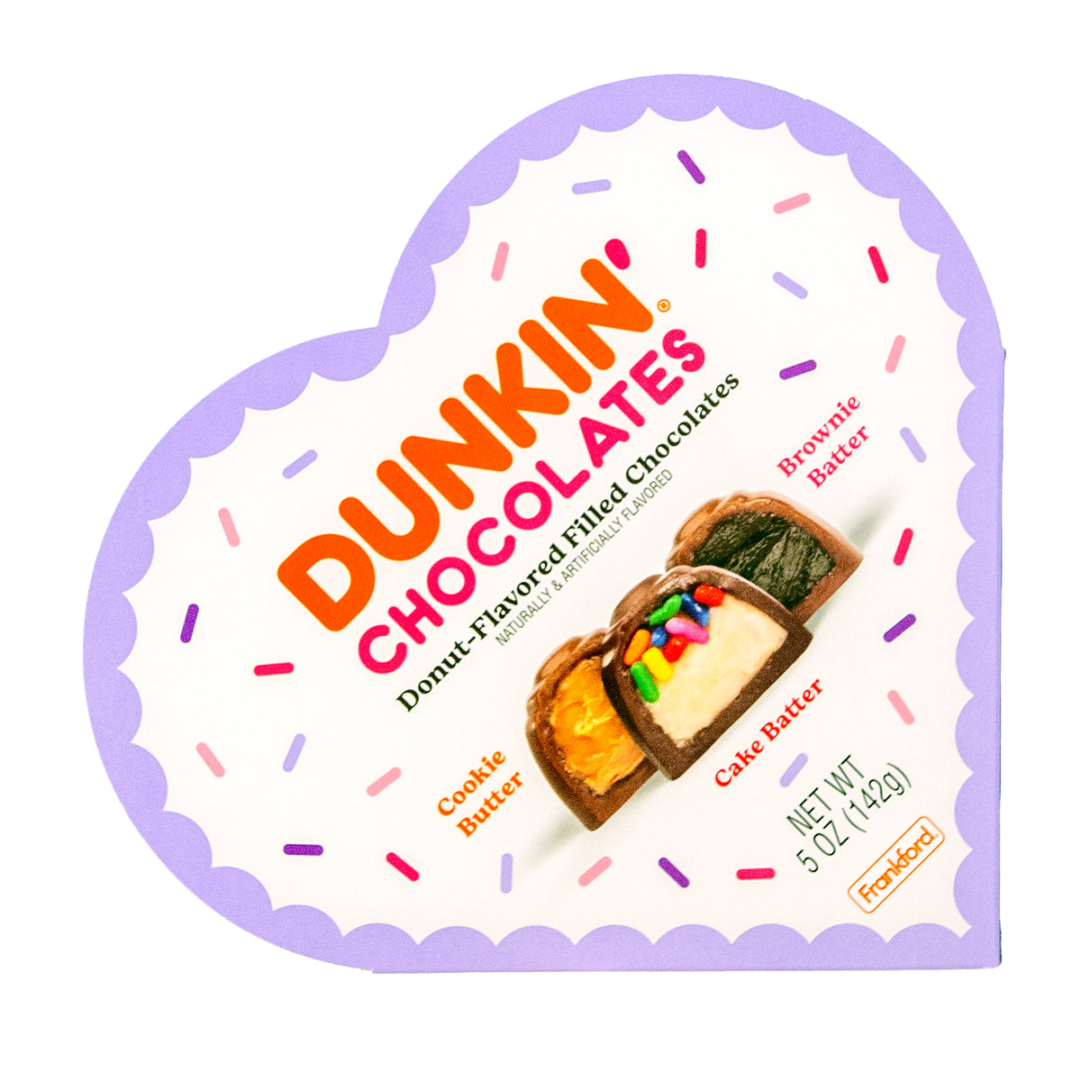 Dunkin Chocolates Assorted Heart Box, 5ct
