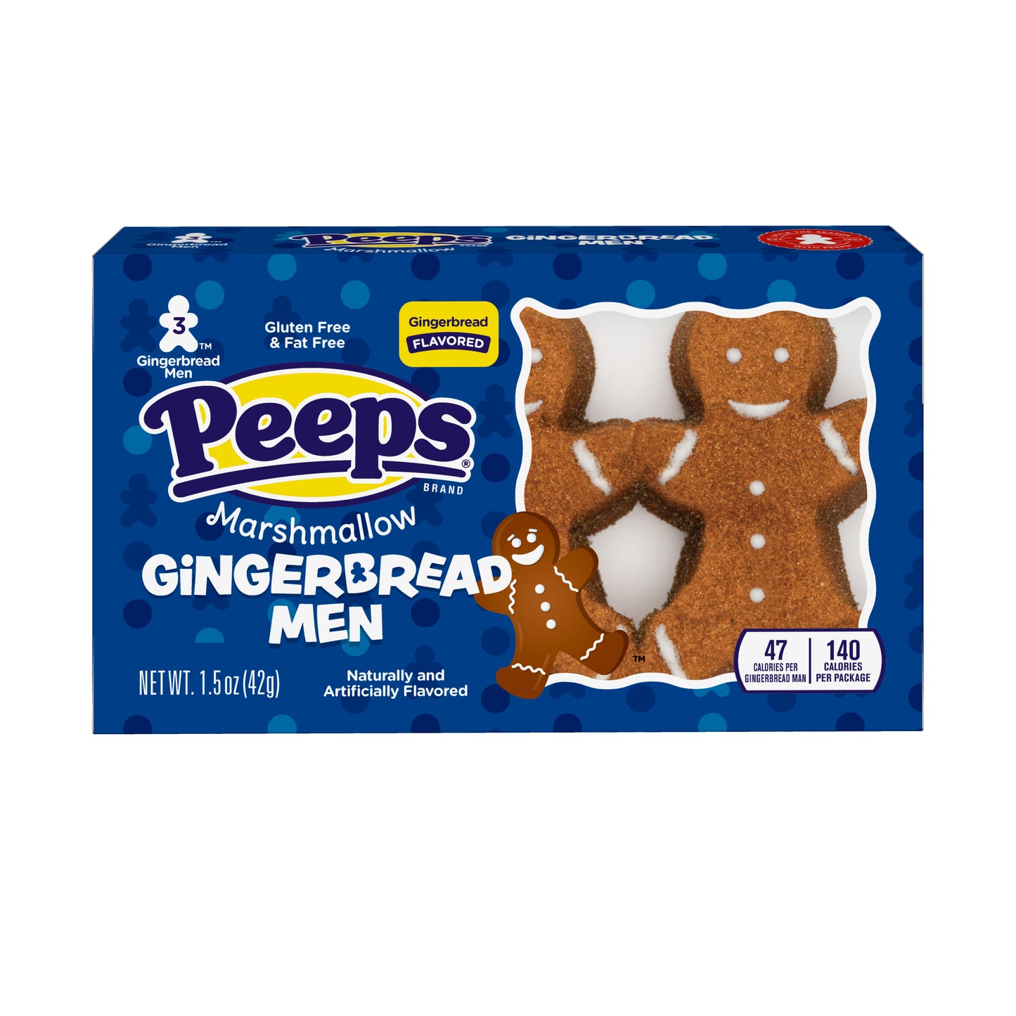 PEEPS 3ct Marshmallow Gingerbread Men, 24ct