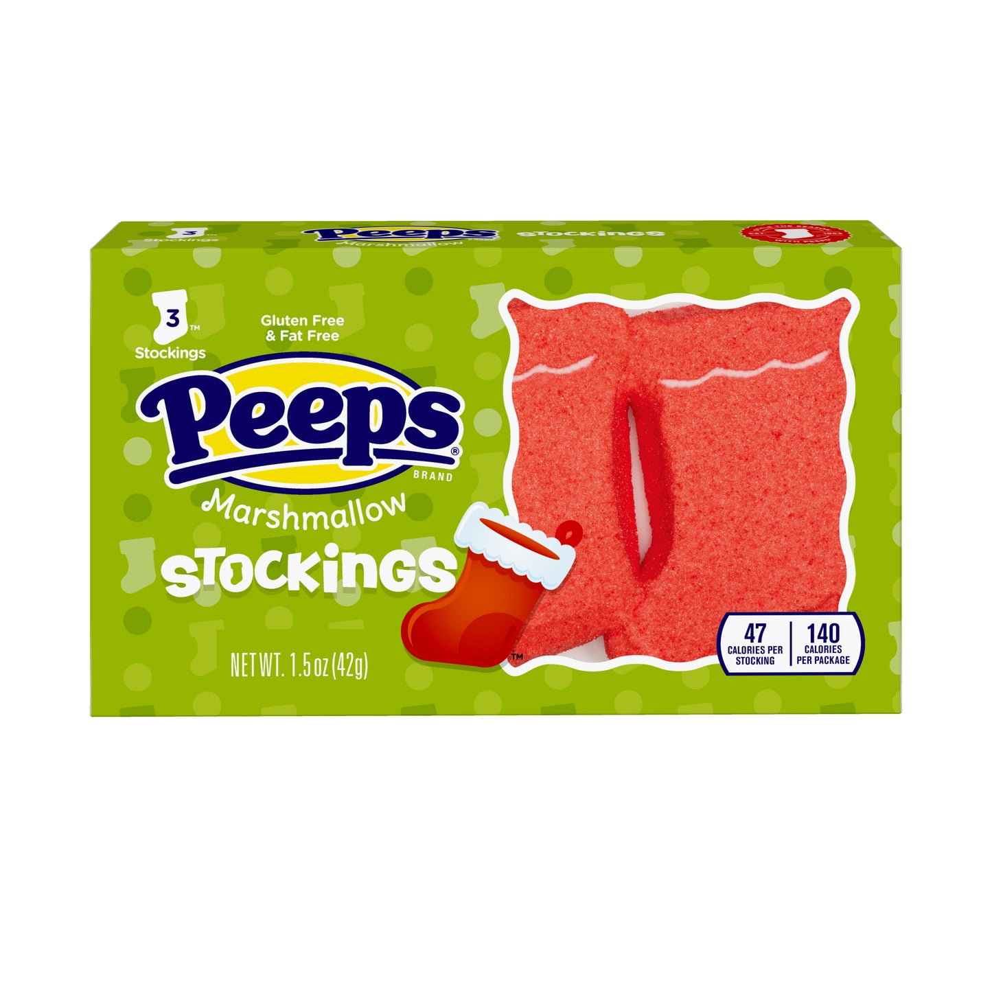 PEEPS 3ct Marshmallow Stockings, 24ct