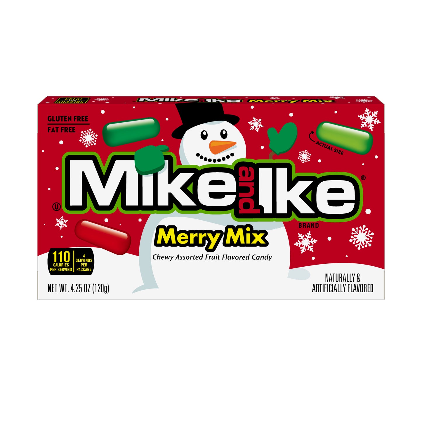 Mike & Ike Merry Mix 4.25oz Theater Box, 12ct