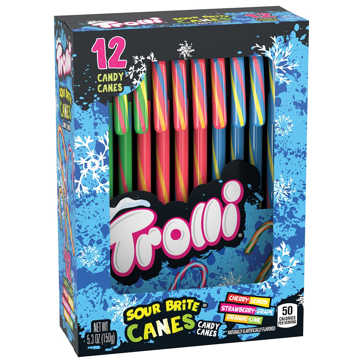 12ct Trolli Holiday Sour Brite Canes, 12ct