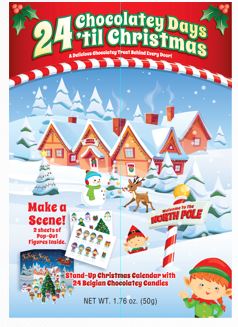 Albert's Pop Up Activity Belgian Chocolate Advent Calendar, 1.76oz, 24ct