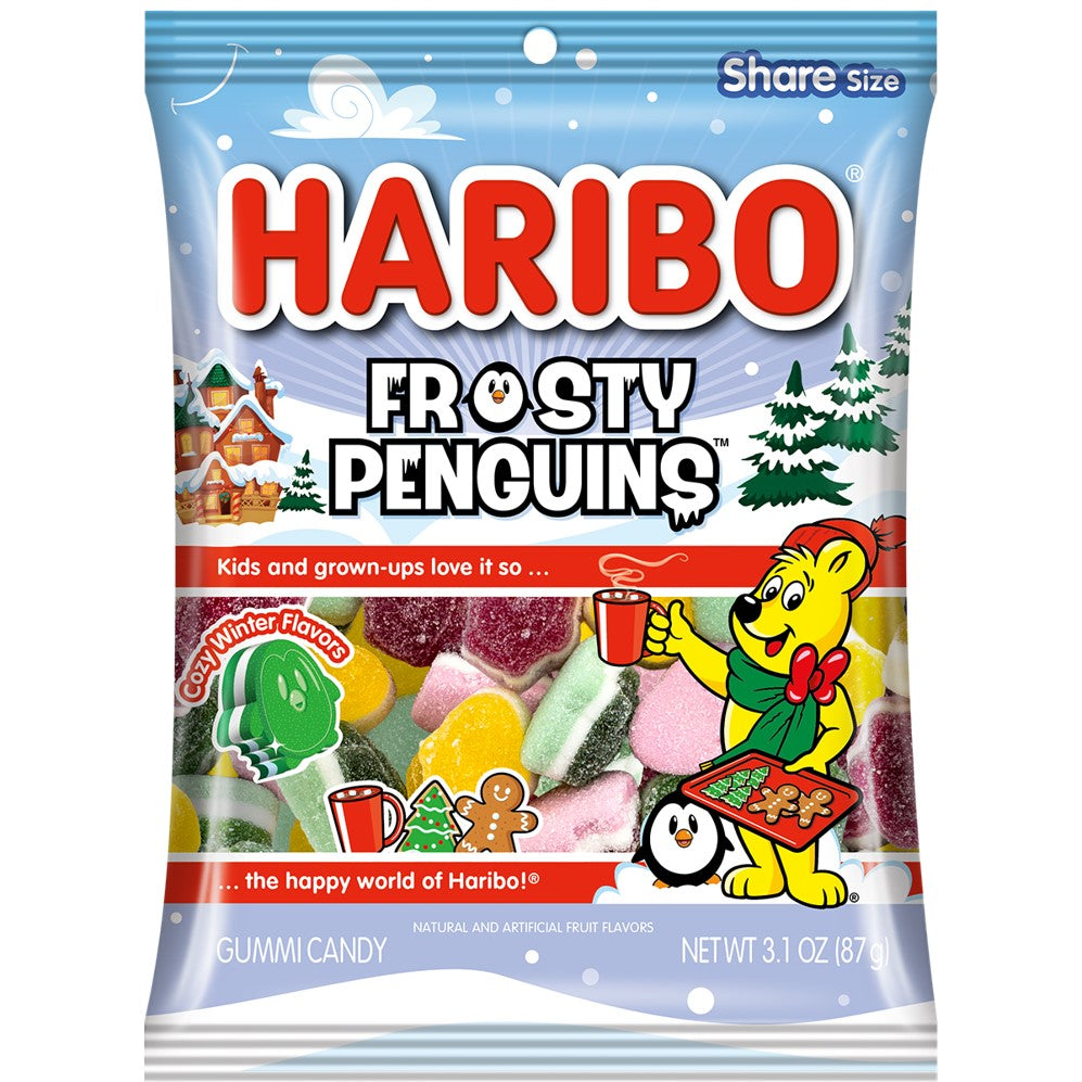 Haribo Frosty Penguins Peg, 3.1oz, 12ct