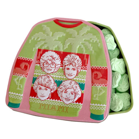 Golden Girls Holiday Palm Sweater Tin, 12ct