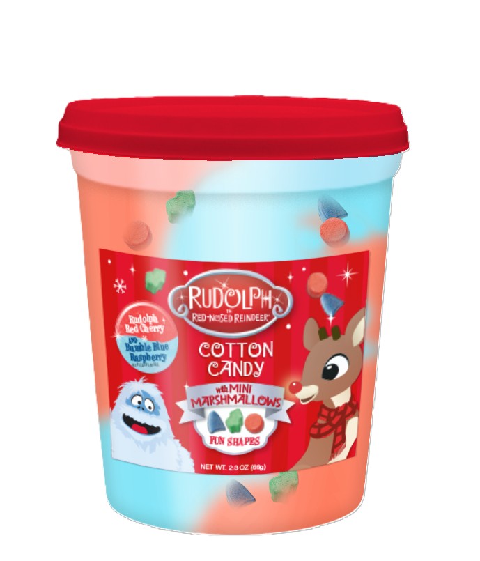 Rudolph Cotton Candy Tub, 2.3oz, 12ct
