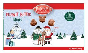 Mini Peanut Butter Rudolph Theater Box, 4oz, 10ct