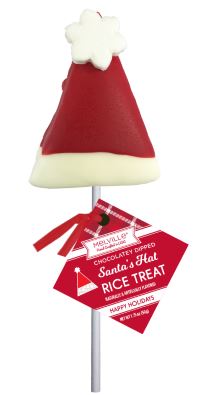 Rice Cereal Treat, Santa Hats, 18ct