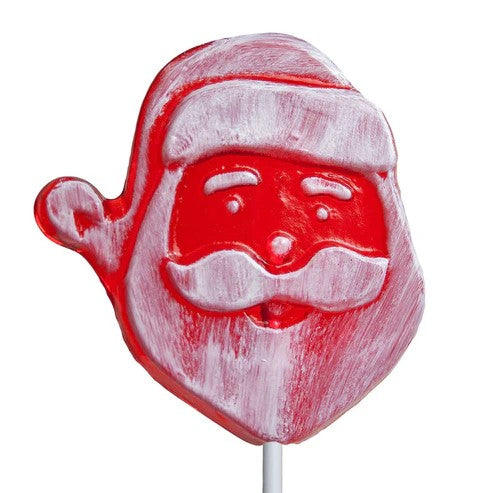 Frosted Santa Hard Candy Lollipop, 24ct