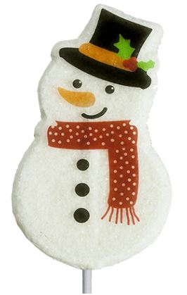 Holiday Snowmen Hard Candy Lollipop, 24ct