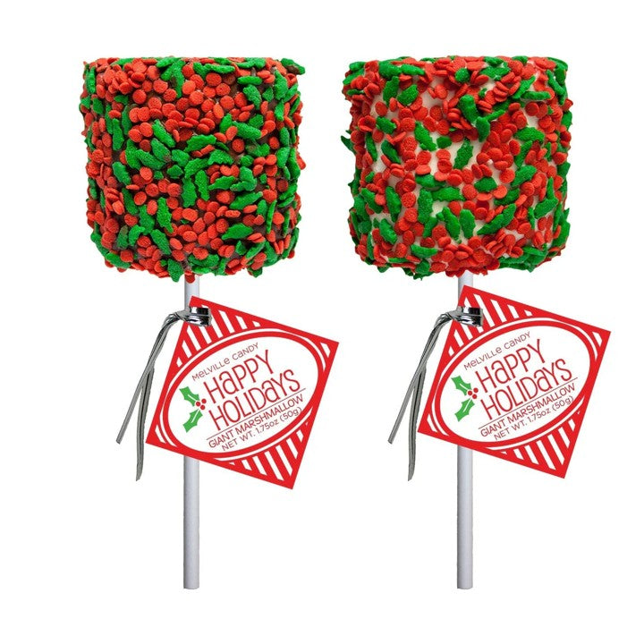 Giant Marshmallow w/ Holly Confetti & Chocolate, 12ct