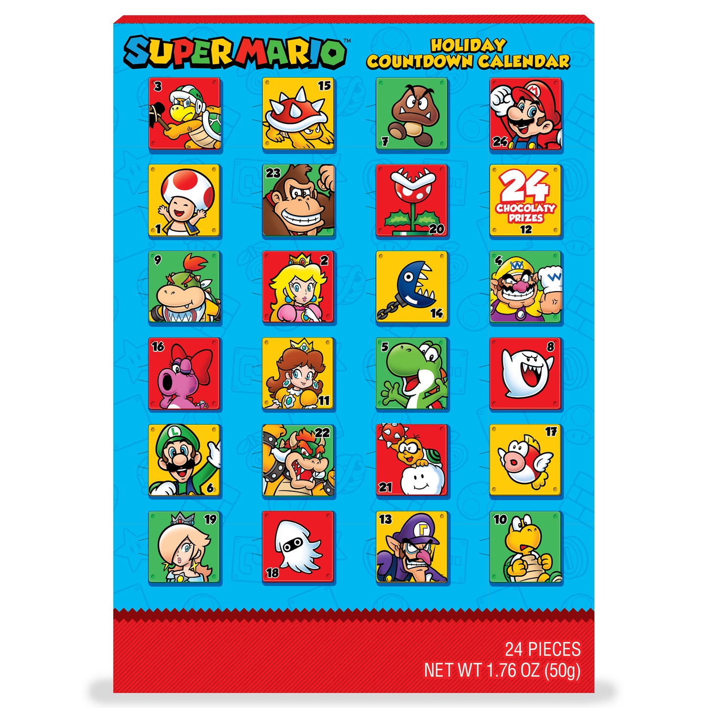 Super Mario Countdown Calendar, 1.76oz, 12ct