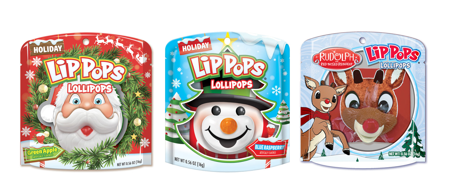 Holiday Lip Pop Lollipop, 12ct