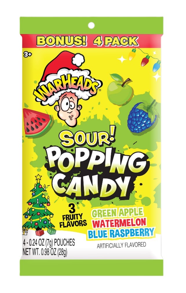 Warheads 4pk Sour Popping Candy, 12ct