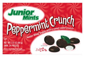 Junior Mints Peppermint Crunch Theater Box, 3.5oz, 12ct