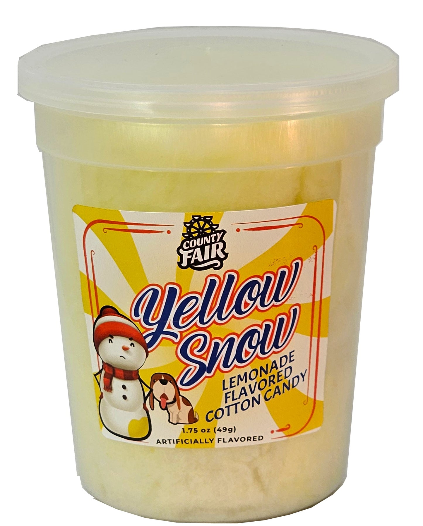 County Fair Cotton Candy - Yellow Snow, 1.75oz, 12ct