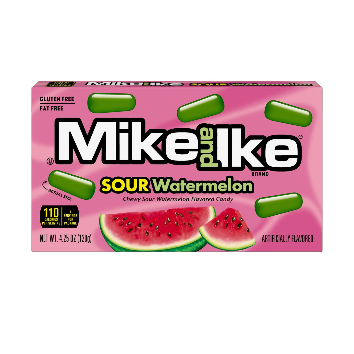 Mike & Ike Sour Watermelon 4.25oz Theater Box, 12ct