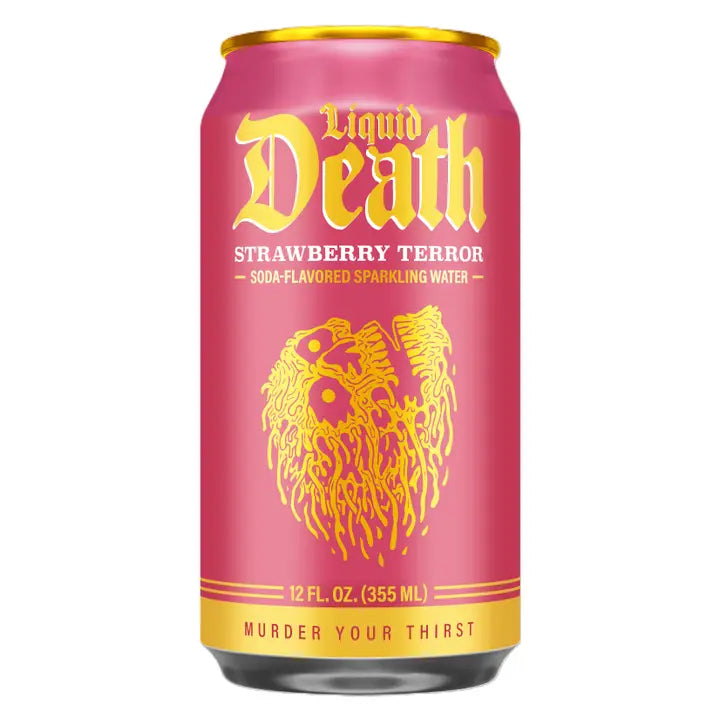 Liquid Death Strawberry Terror Sparkling Water 12oz, 6ct