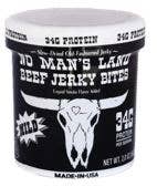 No Man's Land Beef Jerky Bites, Mild 2oz, 6ct Display