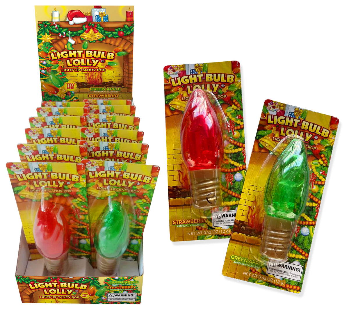 Light Bulb Lollies, 12ct