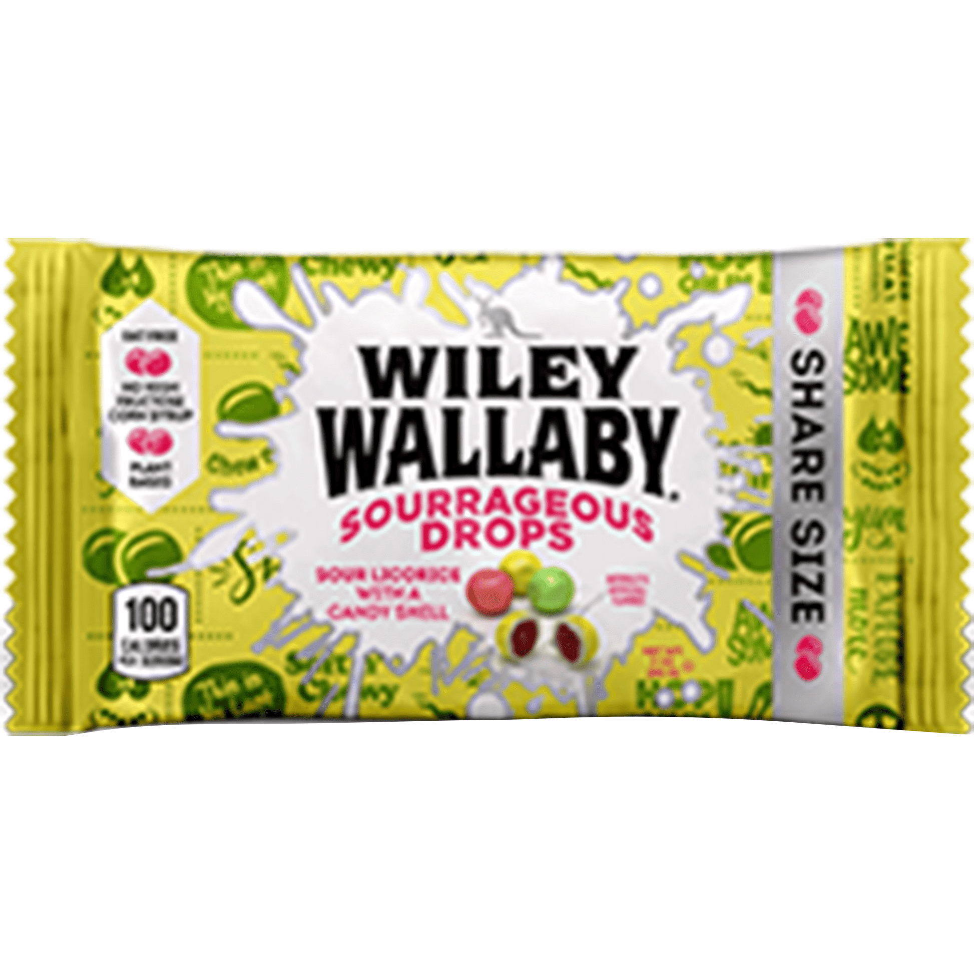 Wiley Wallaby Sourrageous Drops, 3oz Share Size, 18ct