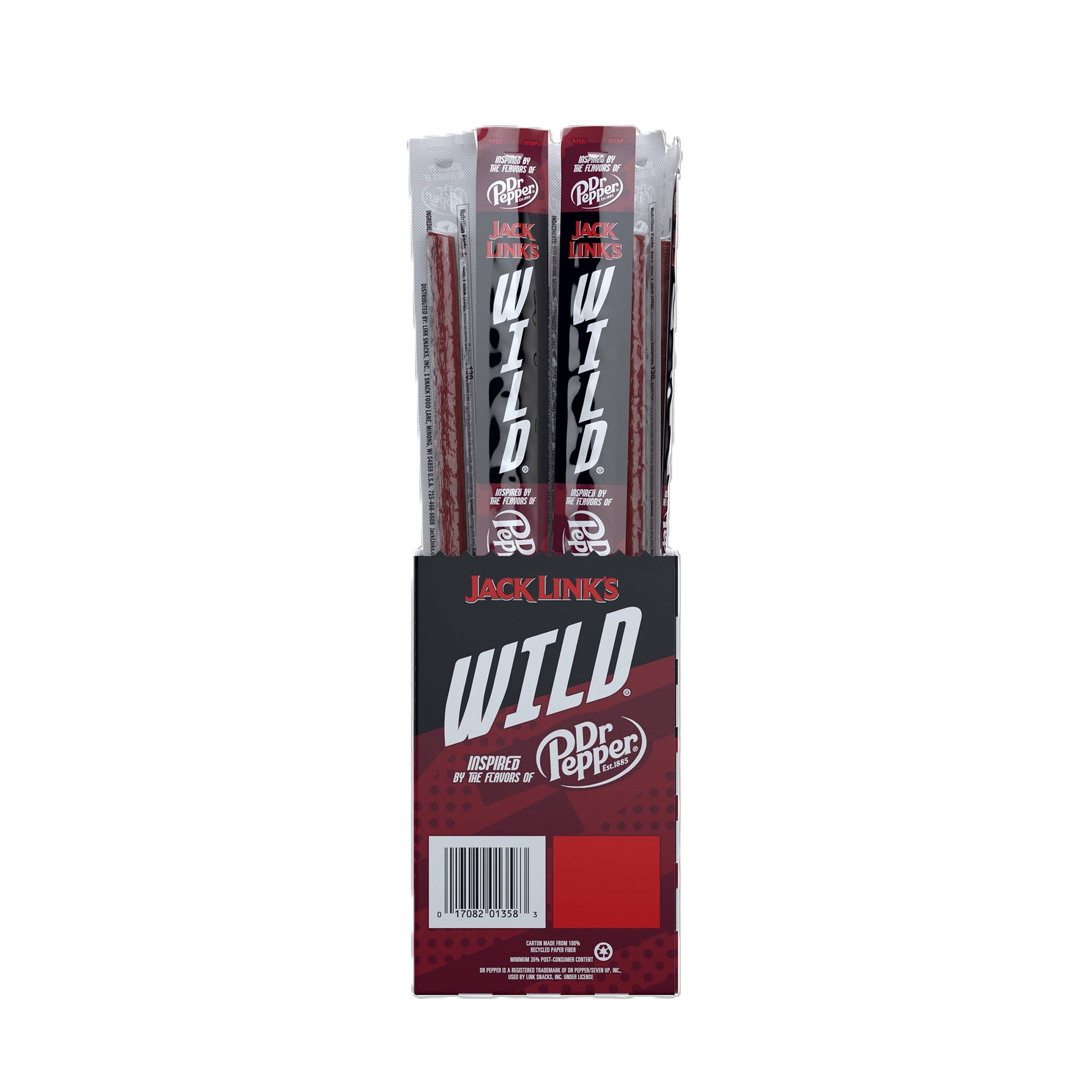 Jack Link's Wild Dr Pepper 1oz Snack Sticks, 20ct Box