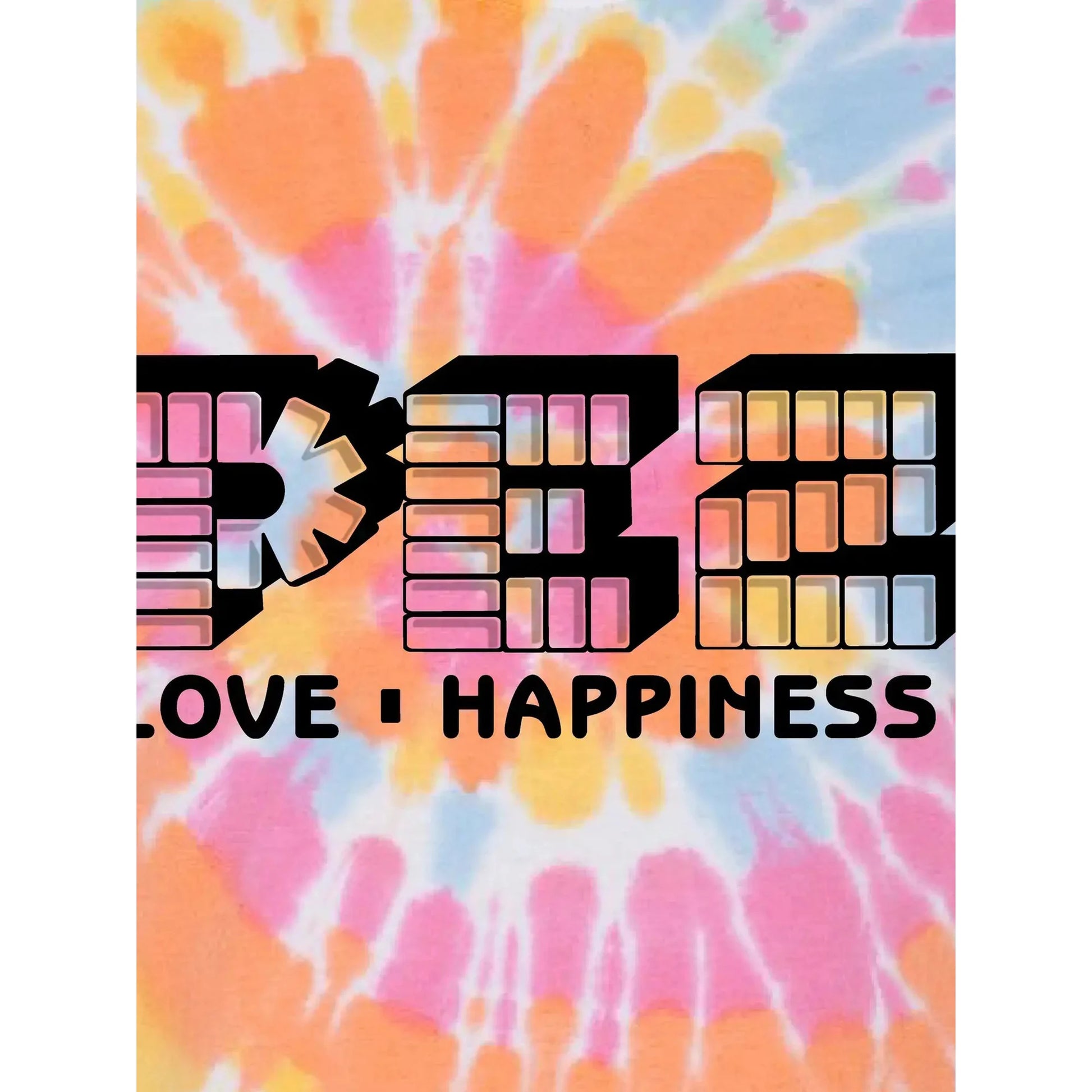 Pez Love & Happiness Tie-Dye Vintage Candy T-Shirt, Tee