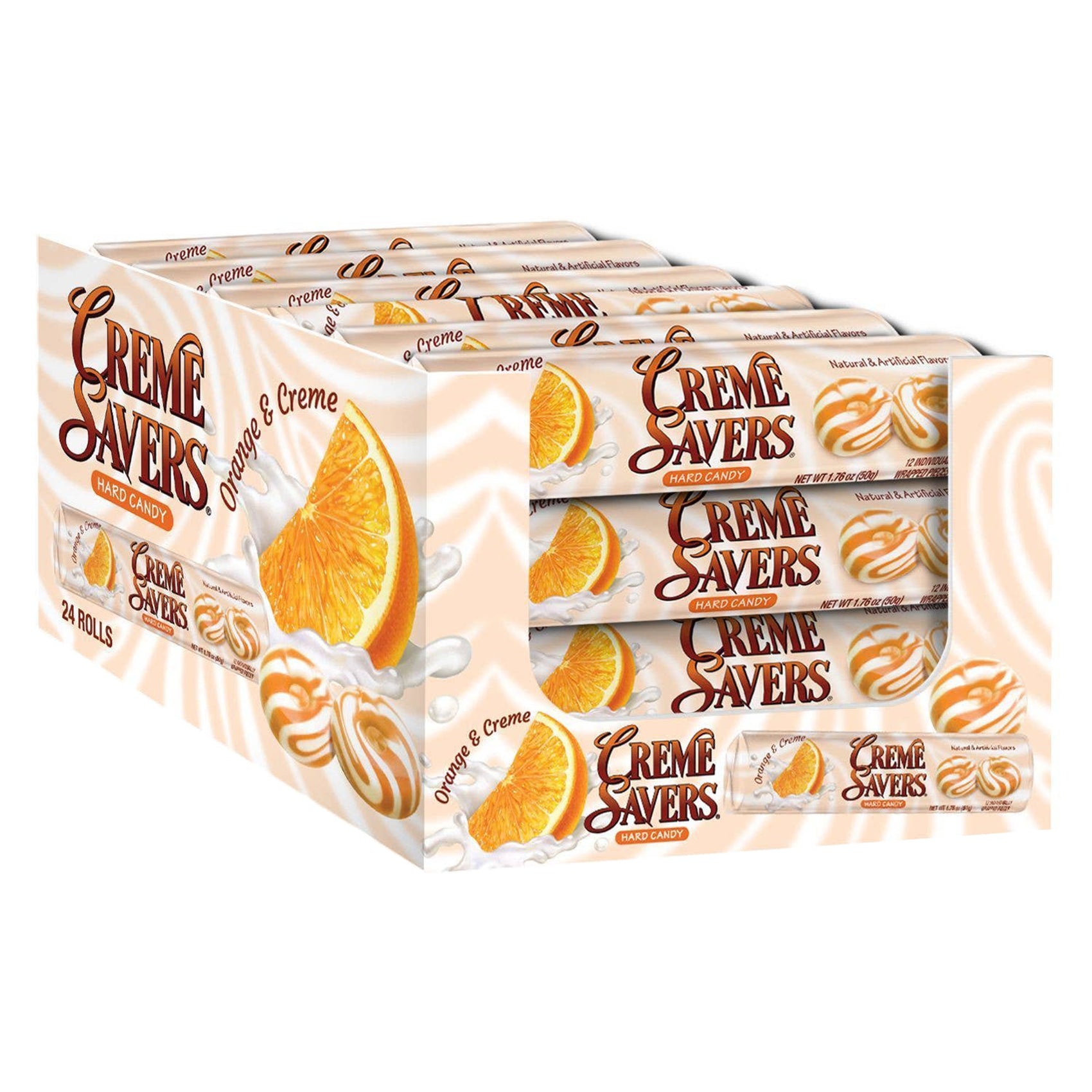 Creme Saver Orange & Cream Candy 1.76oz, 24ct