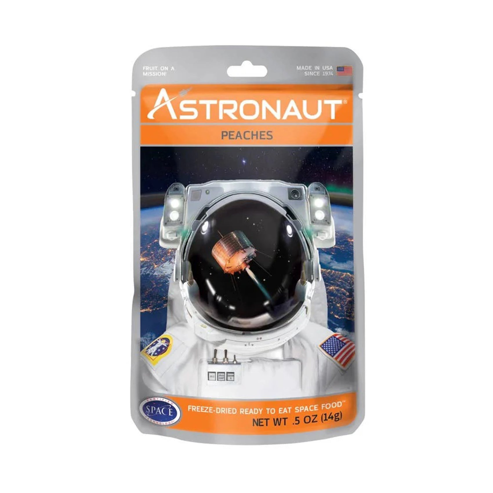 Astronaut Freeze Dried Fruit, Peaches, 0.5oz, 12ct