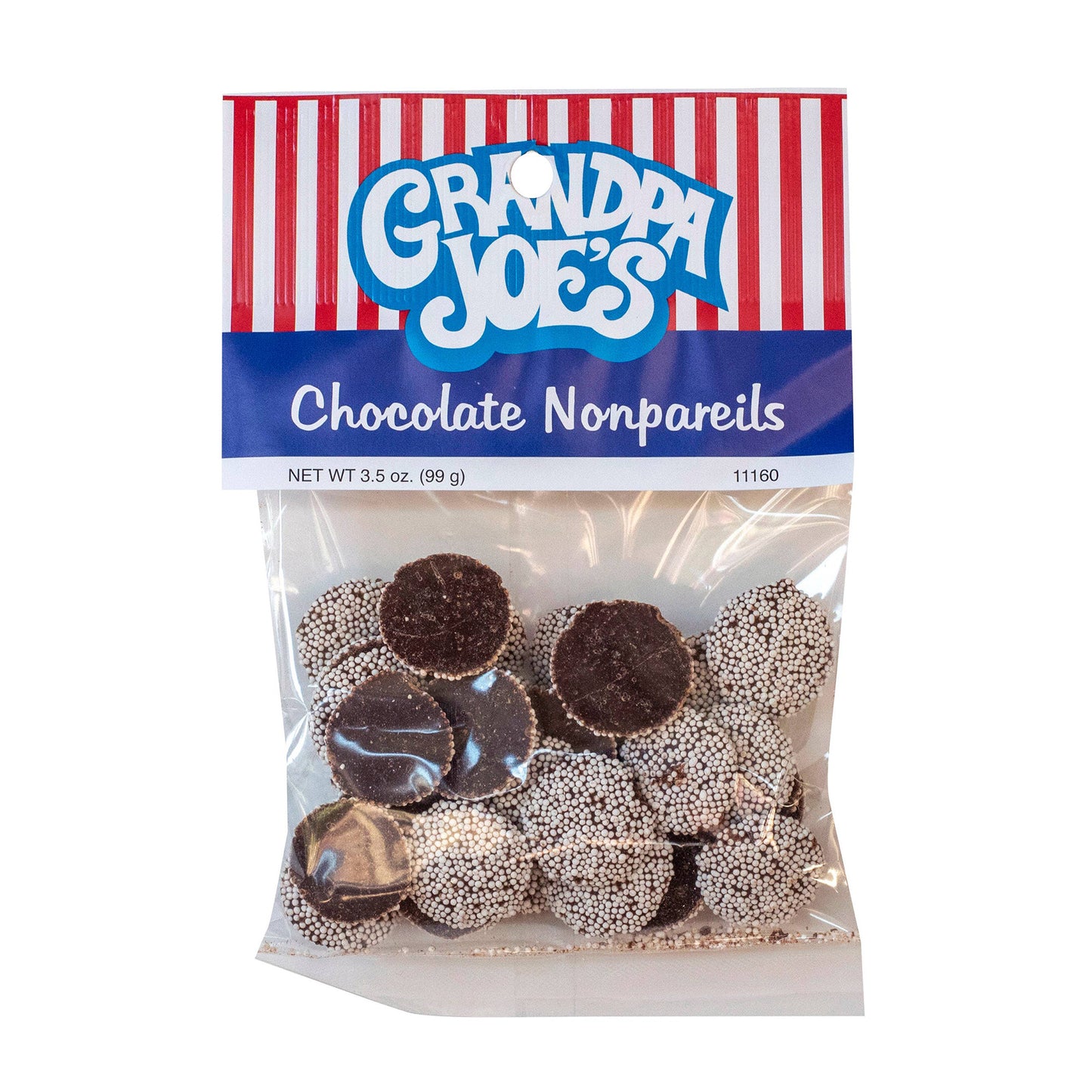 Grandpa Joe's Peg Bag, Chocolate Nonpareils ,12 Ct Case