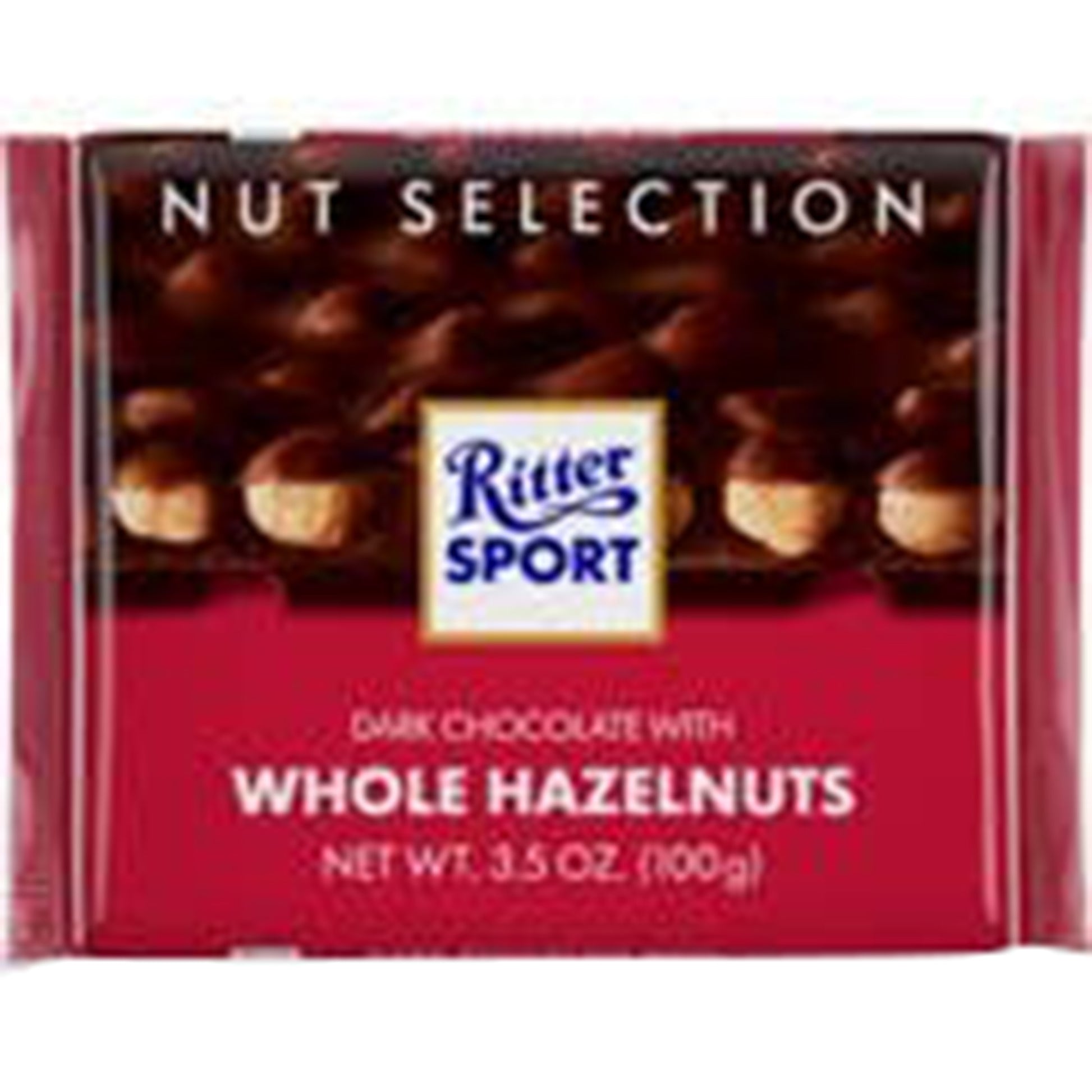 Ritter Sport, Dark Choc w/Whole Hazelnuts, 3.5oz, 10ct