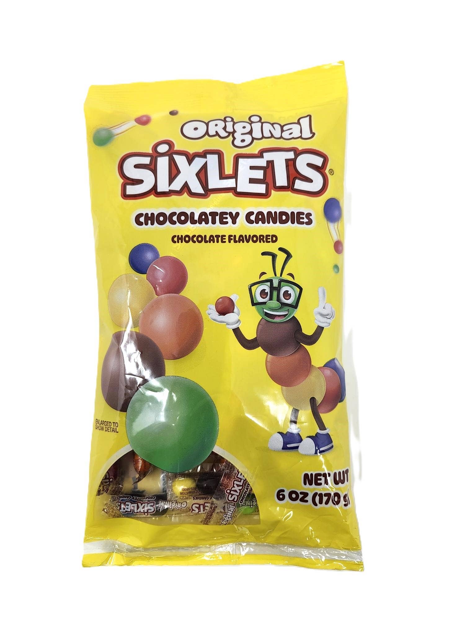 Original Sixlets Chocolatey Candies, 6oz Bag, 12ct