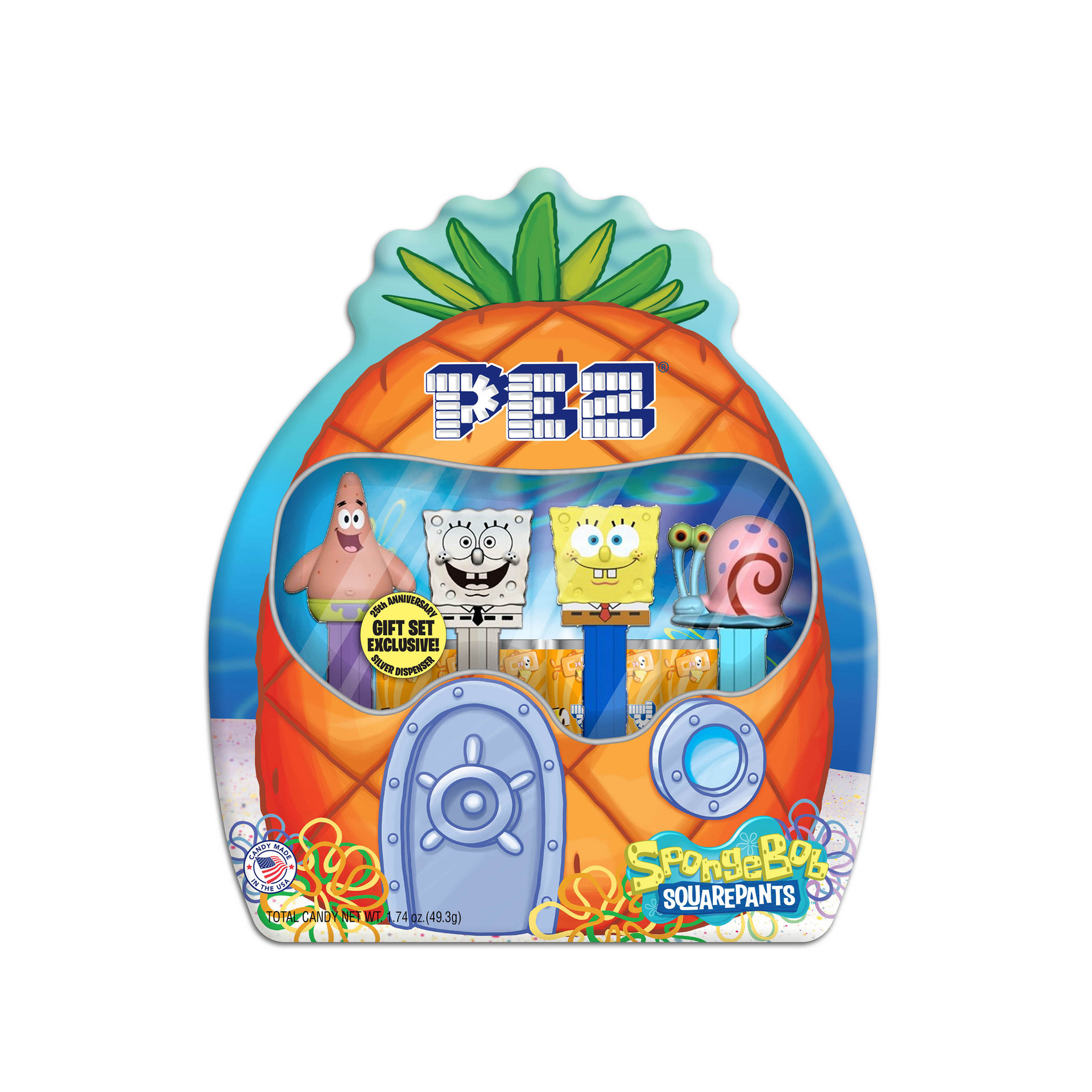 Pez SpongeBob Gift Tin, 6ct