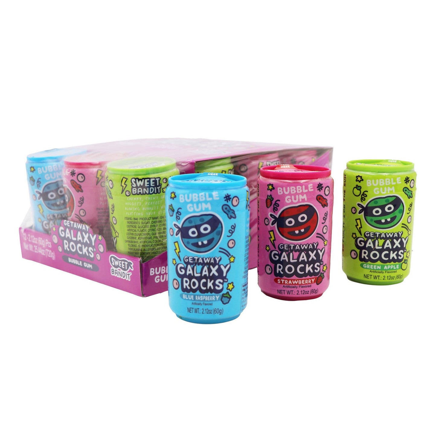 Kidsmania Galaxy Rocks Bubble Gum, 12ct