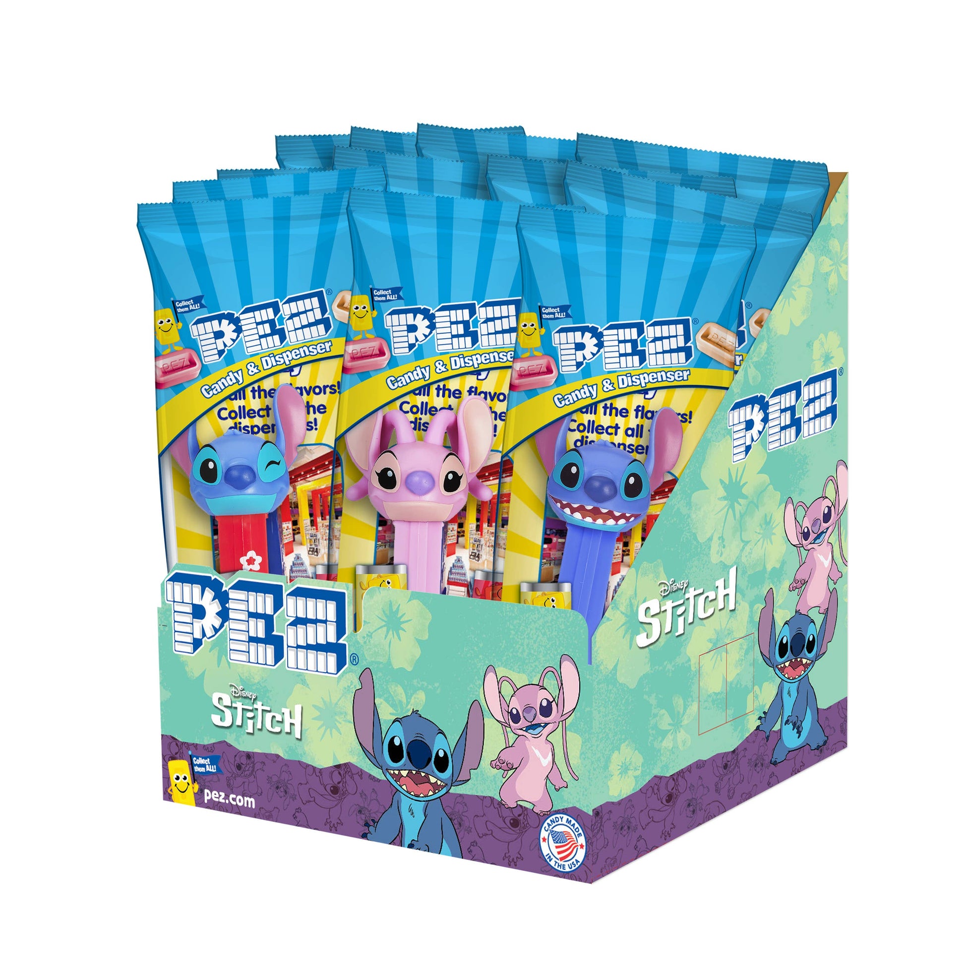 Pez Poly - Disney Stitch & Lilo, 12ct Display 