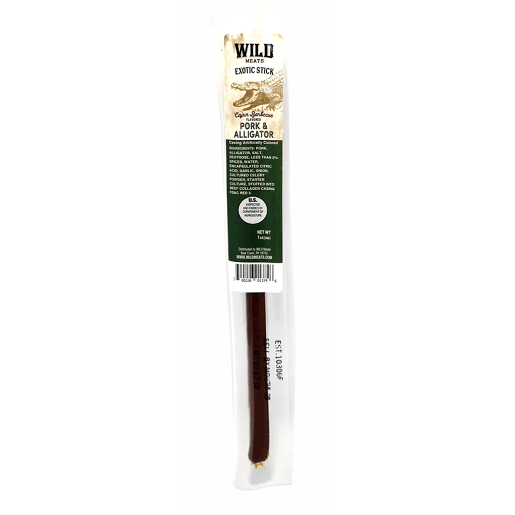 Wild Meats Exotic Stick, Pork & Alligator, 24 Count