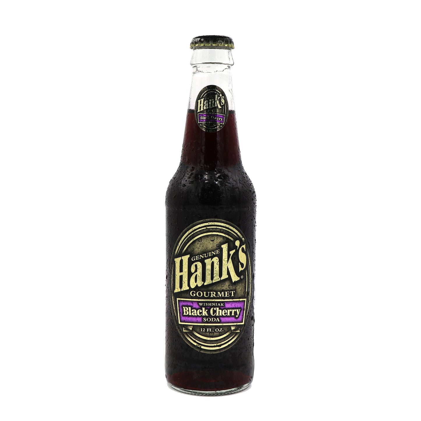Hank's Black Cherry Soda, 12oz Glass Bottle 12ct