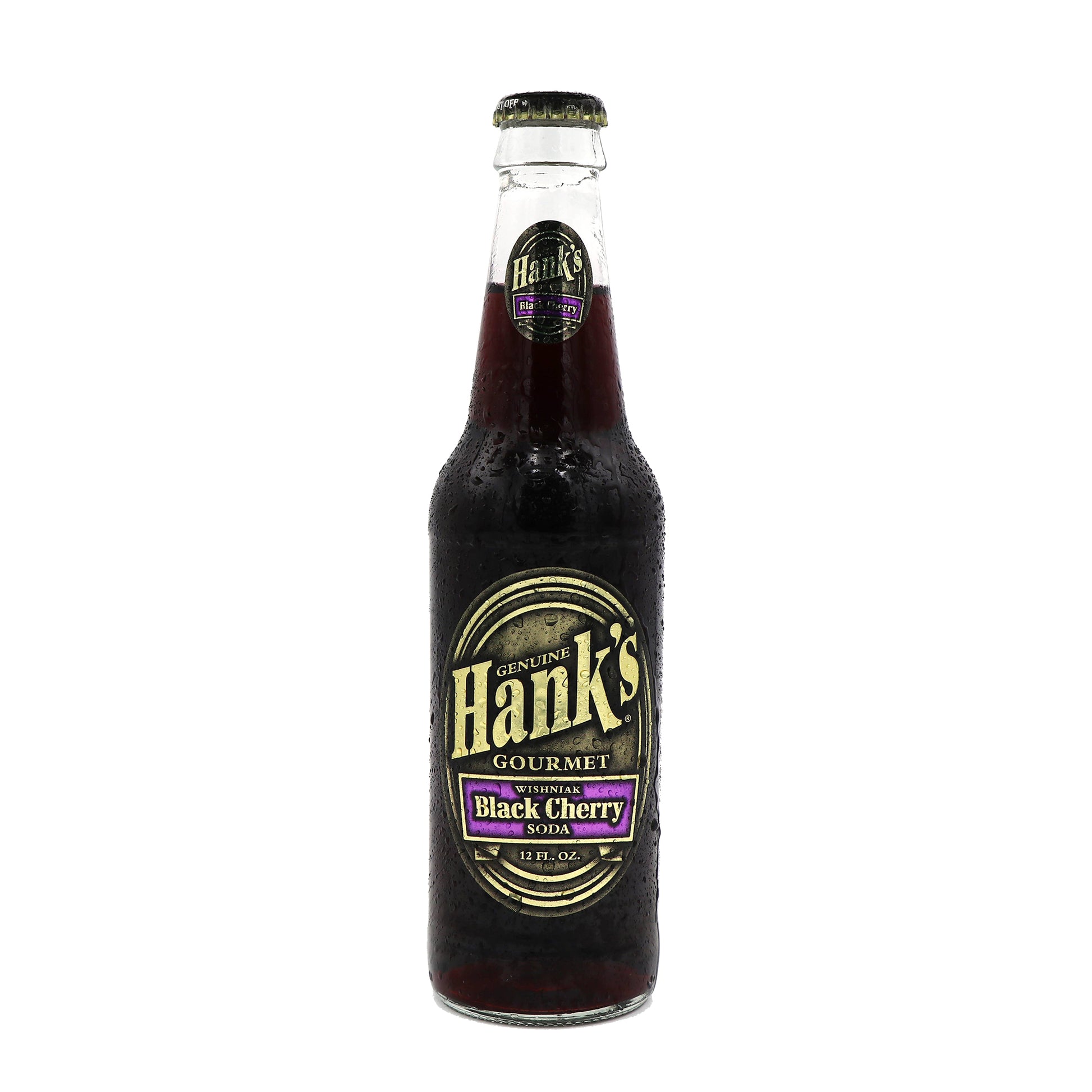 Hank's Black Cherry Soda, 12oz Glass Bottle 12ct