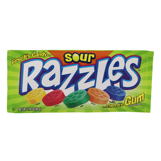 Razzles Candy Sour Flavor, 24ct