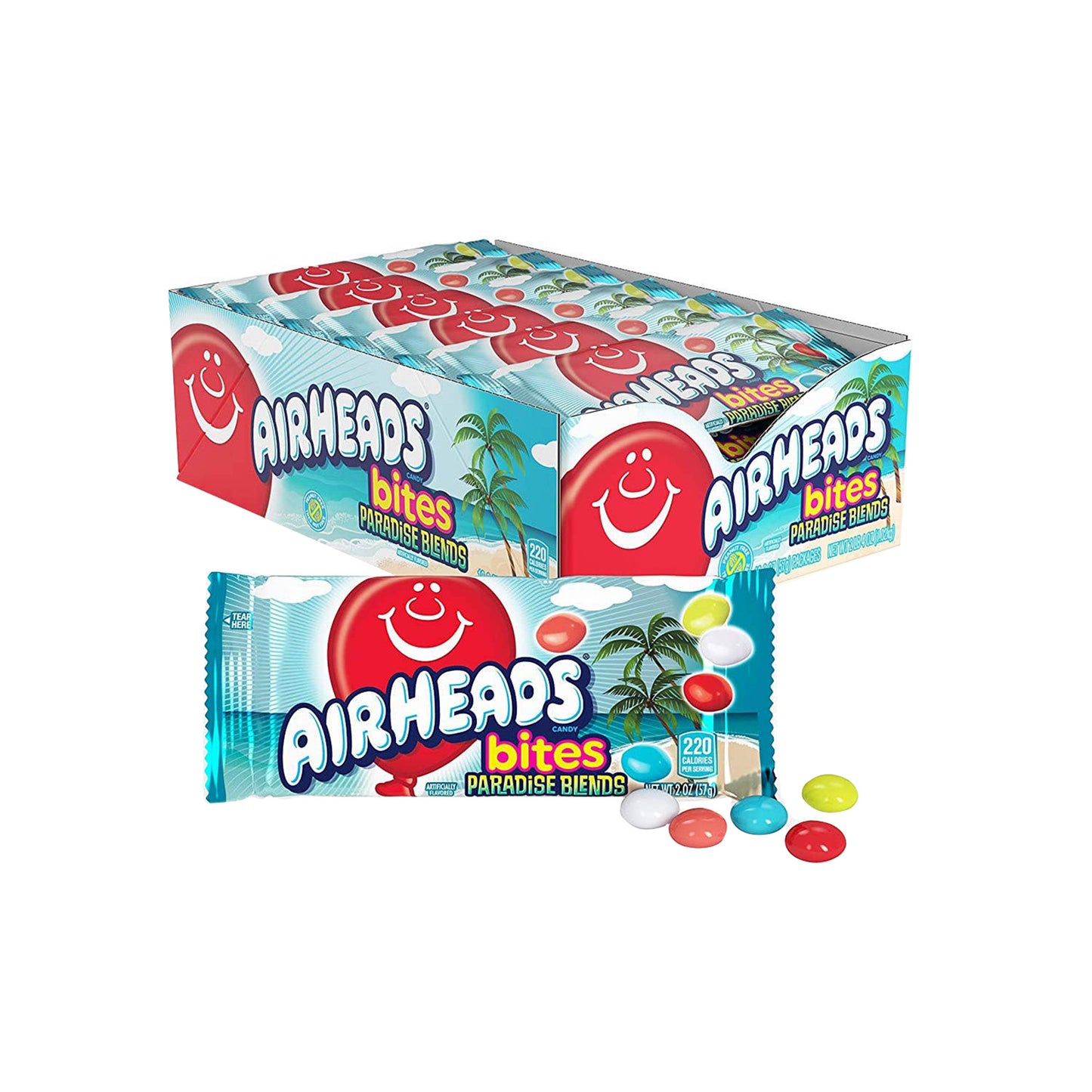 Airheads Bites Paradise Blend 2oz Bags, 18ct