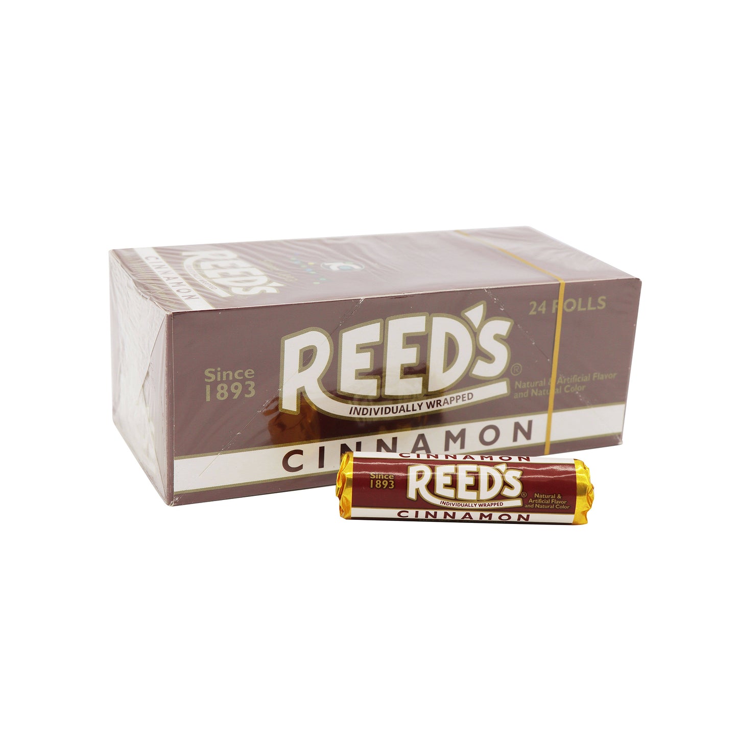 Reed's Candy Rolls Cinnamon, 24ct