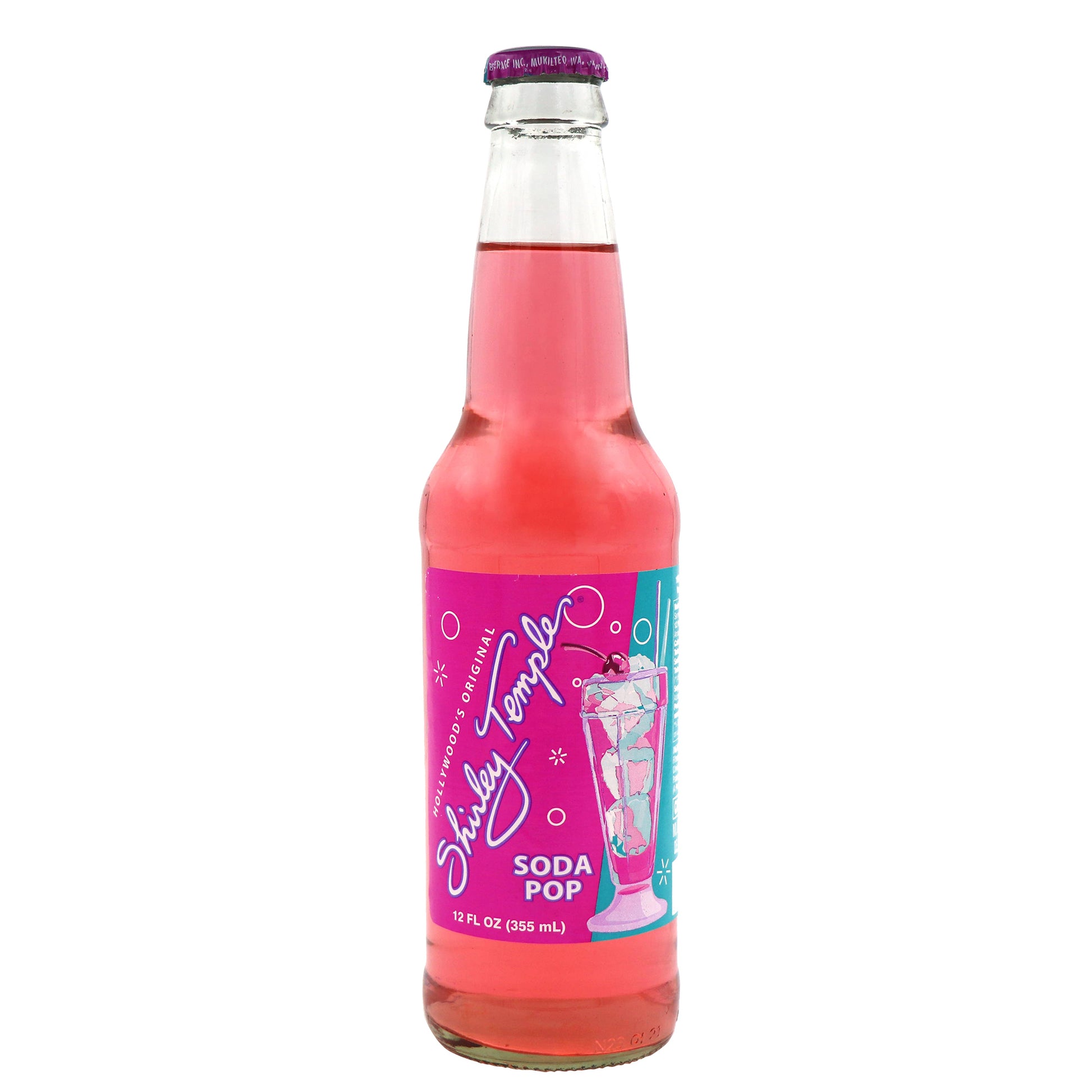 Hollywood Shirley Temple Soda, 12oz Glass Bottle 12ct