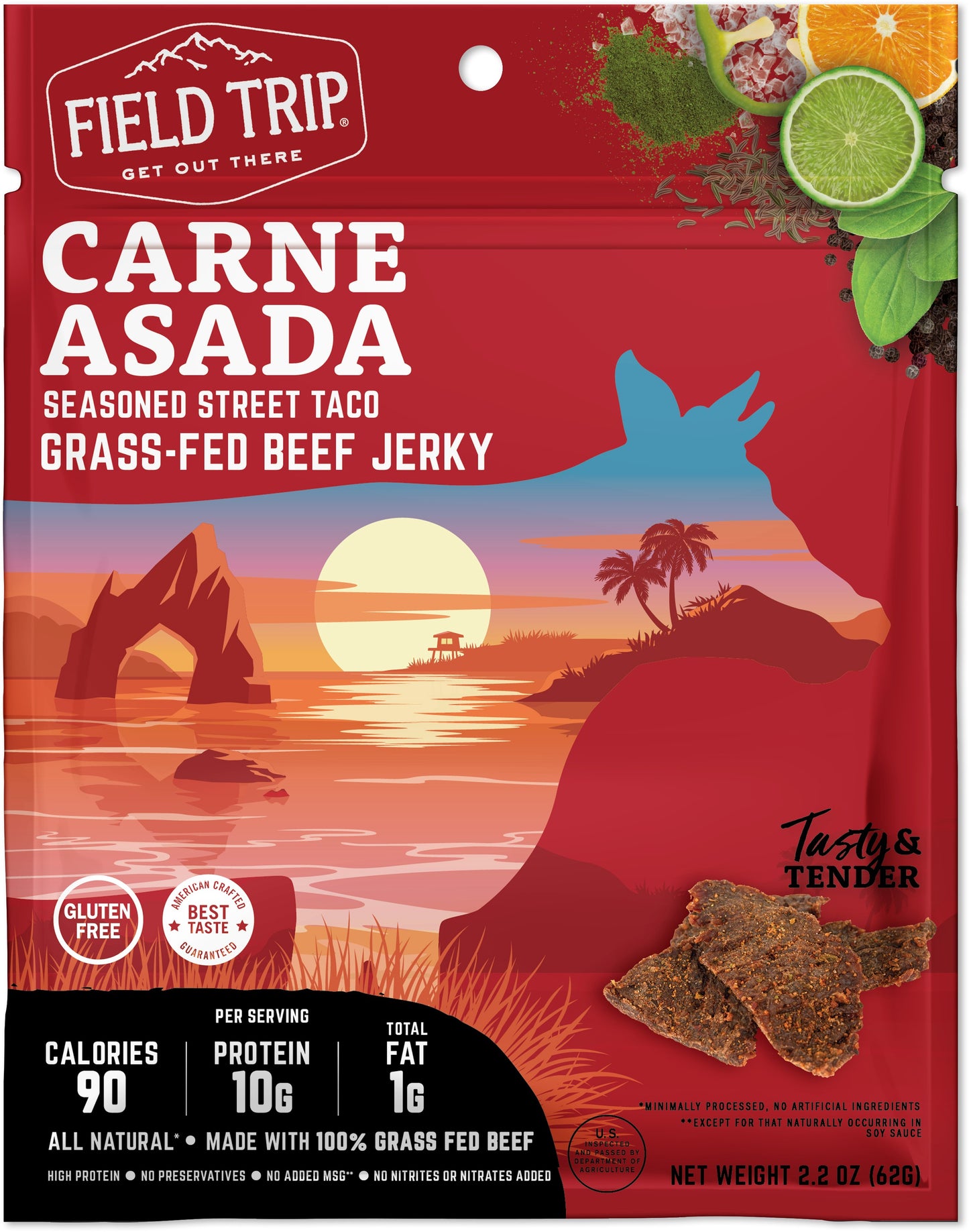 Field Trip Carne Asada Street Taco Jerky 2.2oz 9ct