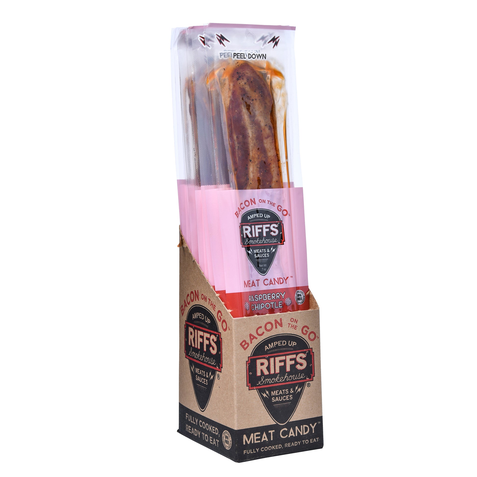 Riffs Bacon on the Go, Raspberry Chipotle, 12ct