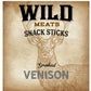 Wild Meats, Smoked Venison Snack Stick, 1oz, 24ct
