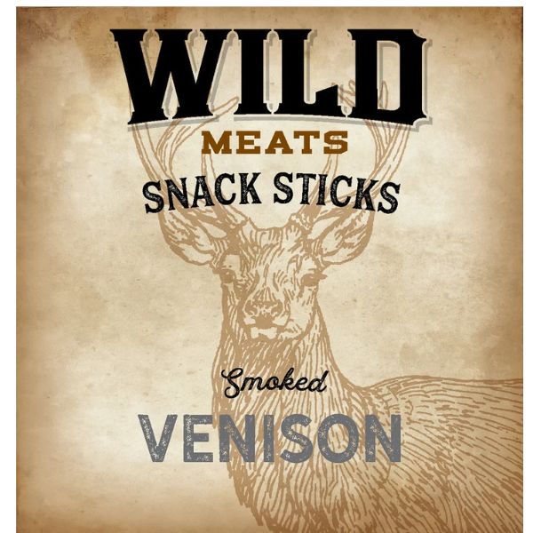Wild Meats, Smoked Venison Snack Stick, 1oz, 24ct