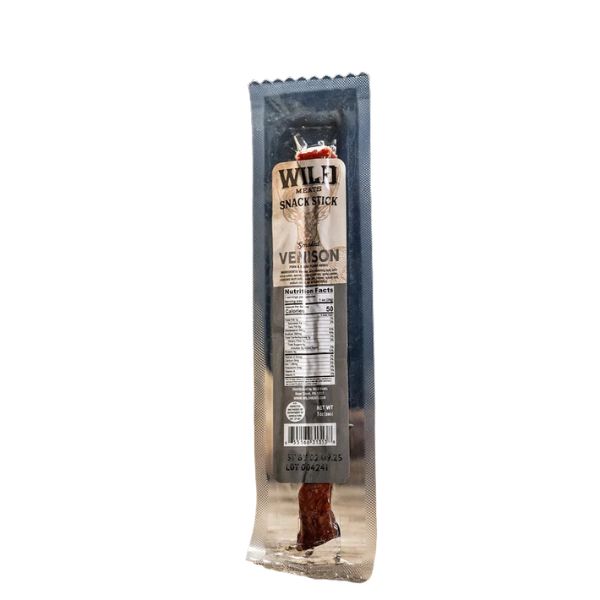 Wild Meats, Smoked Venison Snack Stick, 1oz, 24ct