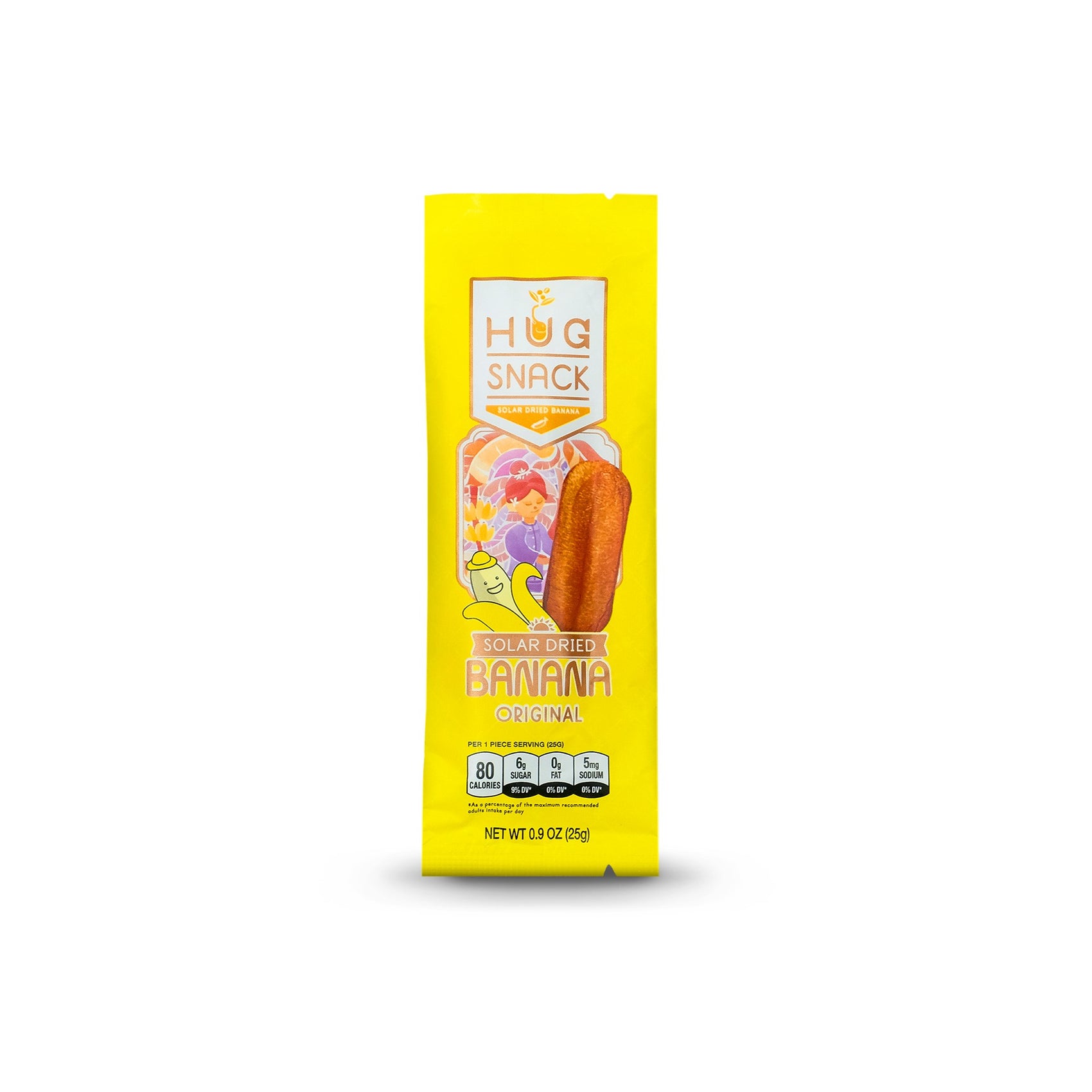 Hug Snack, Solar Dried Banana Original 12ct