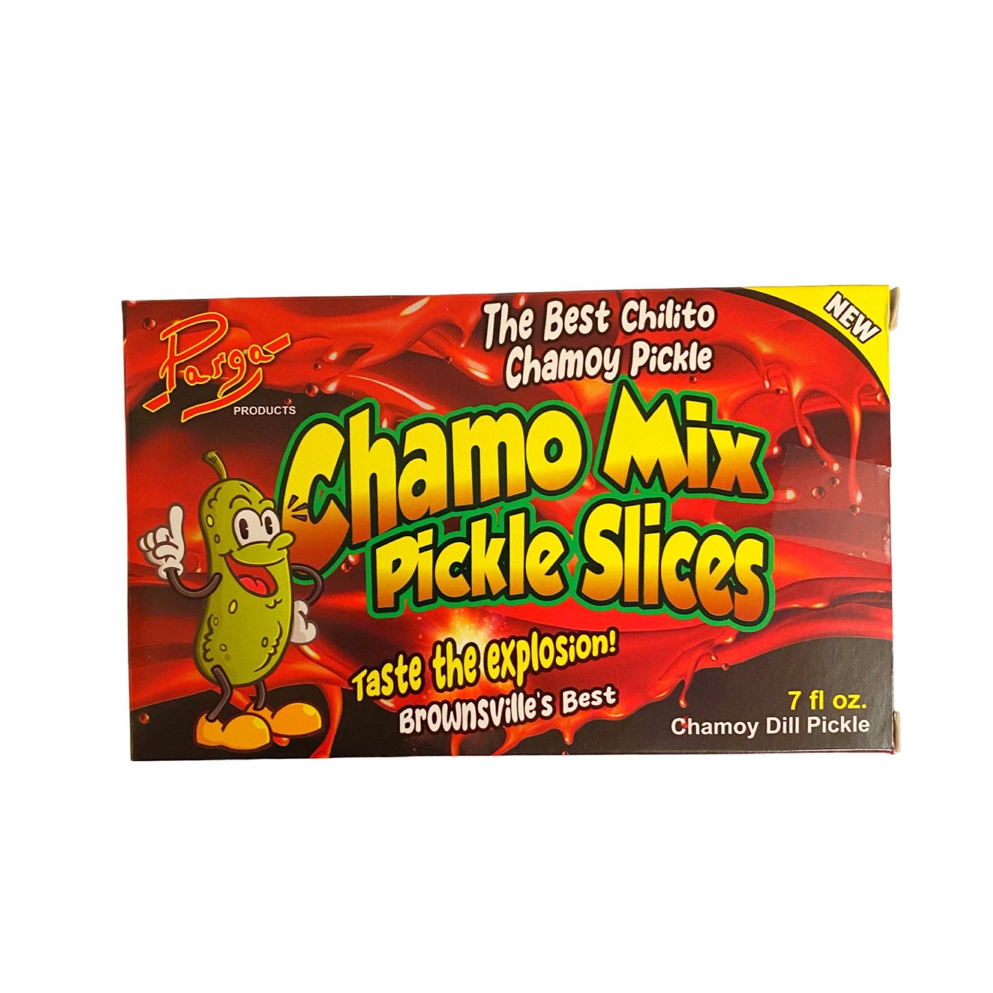 Parga Pickle Slices Chamo Mix 7oz Theater Box 12ct